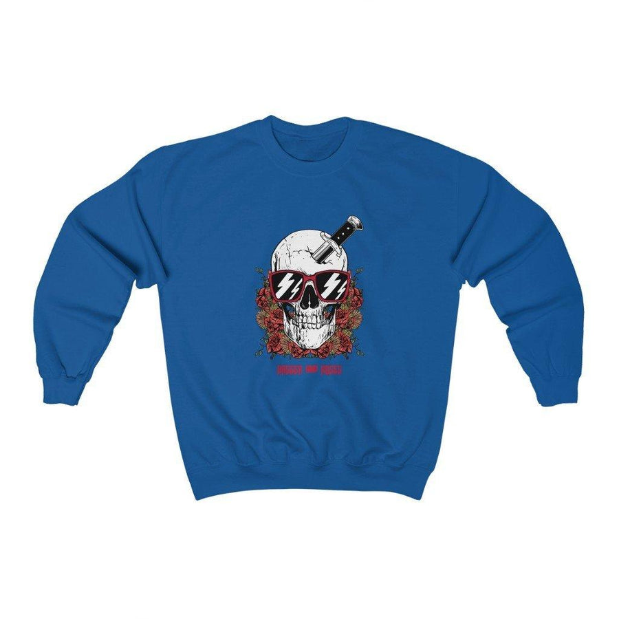 Dagger & Roses - Crew Neck Sweatshirt - In Black, White, Blue, Grey, & Light Blue - Effing Queen