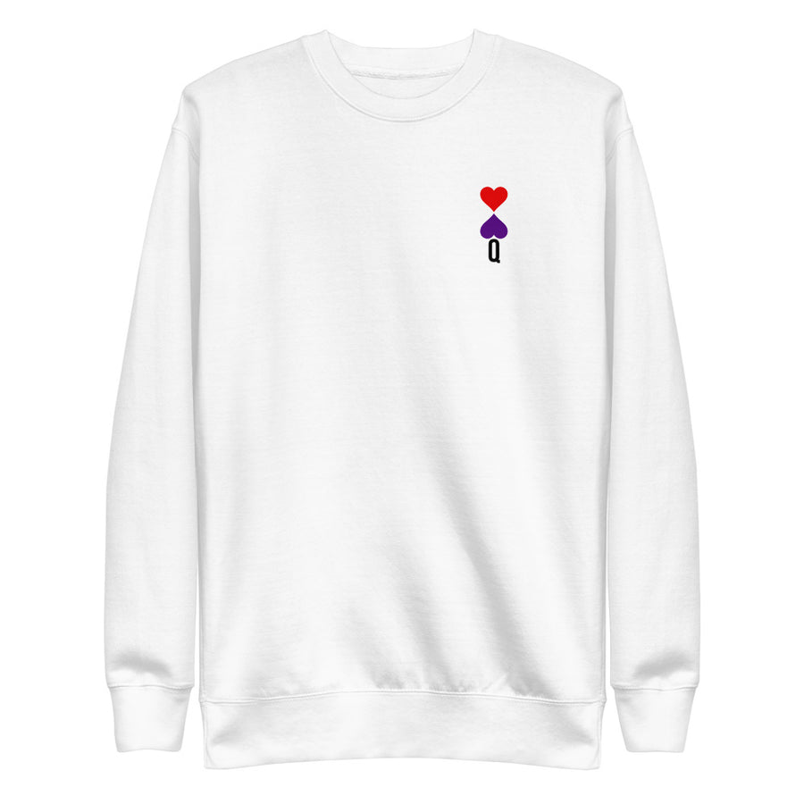 Hearts - Crew Neck Sweatshirt in White