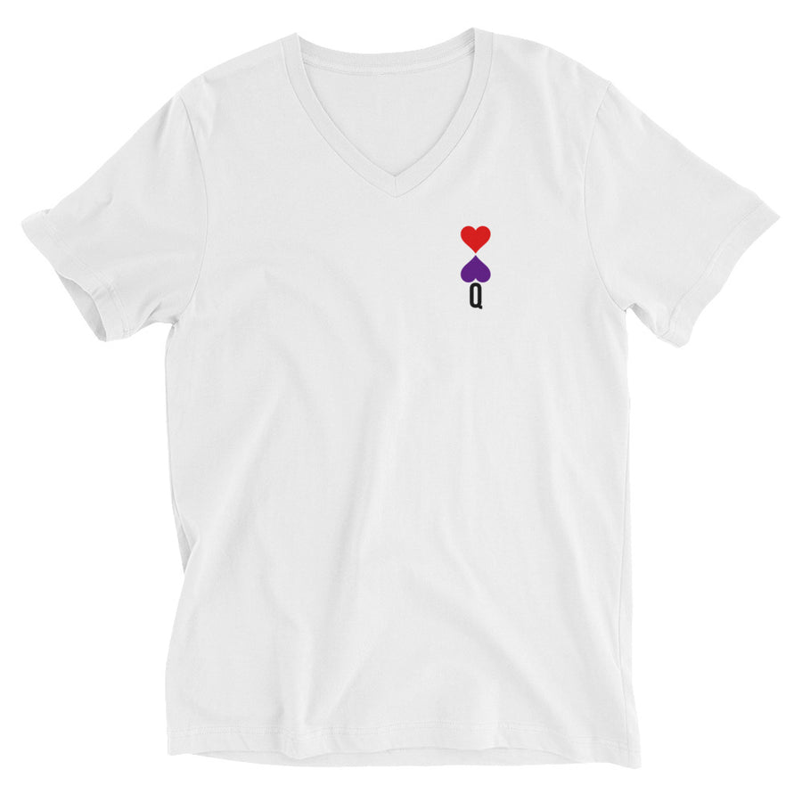 Hearts - V Neck T-Shirt In White