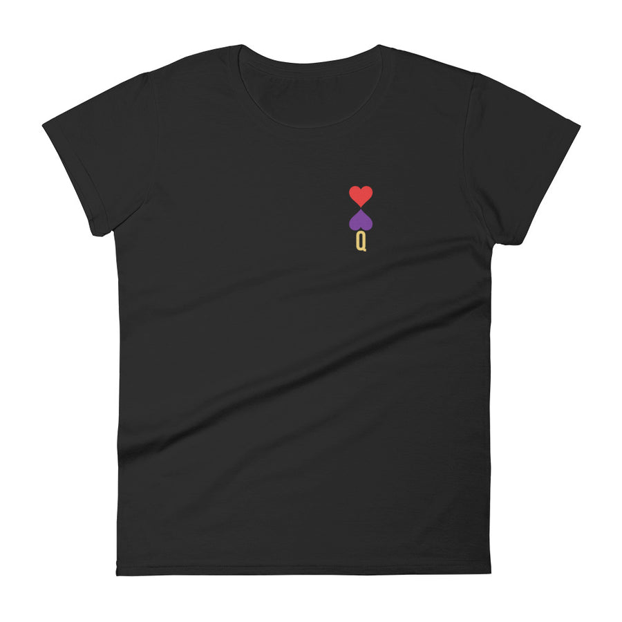 Hearts -  Crew Neck T-Shirt In Black